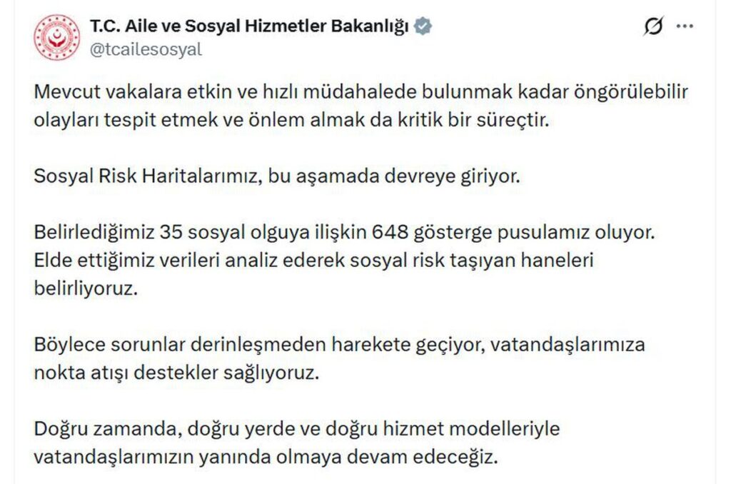 Sosyal Risk Haritaları ile Hızlı Destek